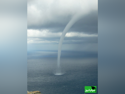 (ویدئو) تشکیل پدیدهٔ هولناک و نادر گردباد دریایی بر روی آب