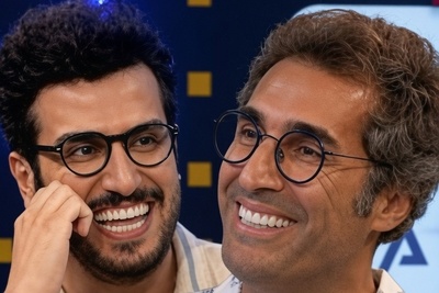 یادی کنیم از تقلید صدای استادانه هادی کاظمی؛ فقط خنده بی امان امیرحسین قیاسی رو ببینید😂