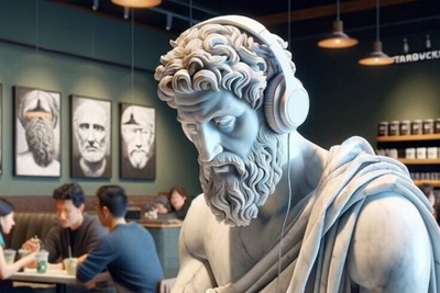 (تصویر) دیت علمی افلاطون و سقراط در دنج‌ترین کافه آتن/ جستجوی حقیقت و حکمت