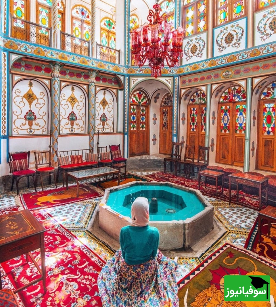(ویدیو) نگاهی زیبا به خانه‌ی شاه‌نشین ملاباشی در اصفهان/ از خاص‌ترین خانه های دوران قاجار با معماری منحربه‌فرد و شیشه‌ های رنگی و فضایی خیال‌ انگیز که روح انسان را جلا میدهد😍