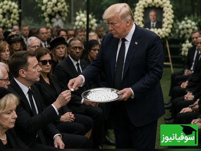 کارهای عجیب ترامپ تمامی ندارد؛ پذیرایی جنجالی از حاضران در مراسم خاکسپاری لیندسی گراهام+فیلم