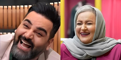 ویدئو| حیران ماندن احسان علیخانی از ضریب هوشی انیشتینی بهنوش بختیاری/ قیافه‌ی گلوریا و نعیمه نظام‌دوست دیدن داره!