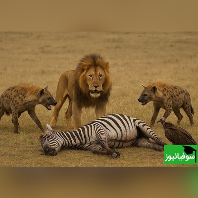 (ویدئو) مستند حیات وحش حیوانات/ راز بقا، این داستان: حمایت شیر نر از همسرش و قلدری برای کفتارها و لاشخورها