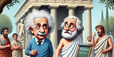 ویدئو | سفر در زمان با انیشتین؛ روایت طنزآمیز از یونان باستان