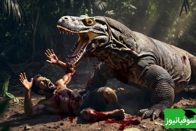 مستند حیات وحش/ ضیافت خونین در جزیره؛ حمله هولناک اژدهای کومودو برای بلعیدن یک انسان درسته+فیلم
