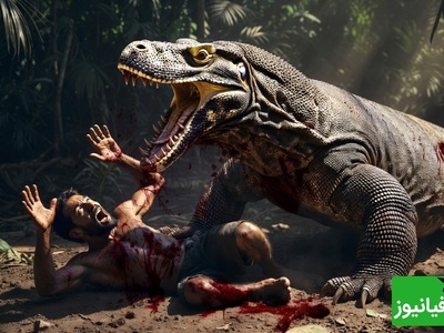 مستند حیات وحش/ ضیافت خونین در جزیره؛ حمله هولناک اژدهای کومودو برای بلعیدن یک انسان درسته+فیلم