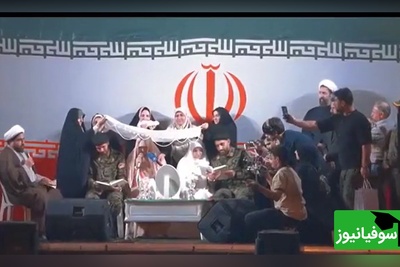 مراسم عقد دو زوج در اجتماع پرشور مردمی «به عشق وطن/ اینجا عشق بوی غیرت و وطن میدهد  + ویدئو