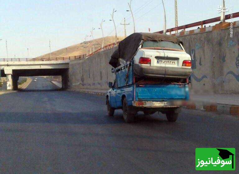 خلاقیت تحسین‌برانگیز و خنده‌دار راننده نیسان بی‌اعصاب ایرانی در نوشته پشت کامیونی حماسه ای است دیدنی/ سرنوشت پراید دیگه دست خودش نیستا😂