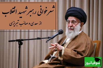 لحظاتی ماندگار با شعرخوانی رهبر شهید انقلاب از سعدی و صائب تبریزی، صدایی که آرامش دل‌ها بود / به جهان خرم از آنم که جهان خرم از اوست