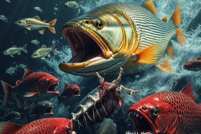 حمله دسته‌جمعی در قلب رودخانه؛ وقتی «تایگر رودخانه» راه را برای پیرانیاها باز می‌کند