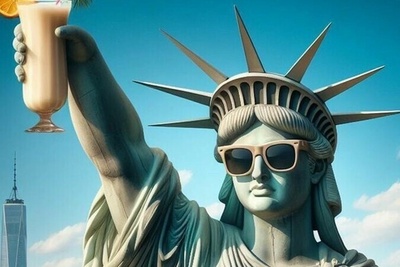 تصاویر جالب و دیدنی / وقتی تندیس آزادی شنل می‌پوشد/ روایت خرید لاکچری و مک‌دونالد‌خوردن کف خیابان‌های نیویورک