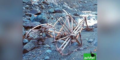 (عکس) یخ‌های ذوب‌شده کوهستان آلپ گاری چوبی اسرارآمیز را فاش کردند!