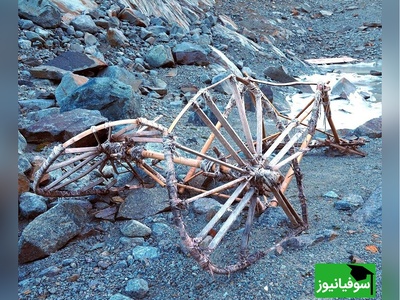 (عکس) یخ‌های ذوب‌شده کوهستان آلپ گاری چوبی اسرارآمیز را فاش کردند!