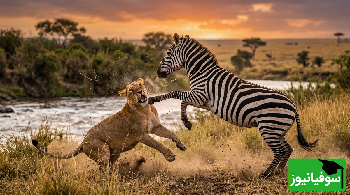 ویدئوی حیات وحش روز؛ این ماجرای راز بقا: نبرد نفس‌گیر در حیات‌وحش آفریقا؛ لگدی که فک «شیر» را در هم شکست!