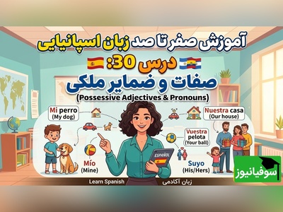 آموزش رایگان صفر تا صد زبان اسپانیایی؛ درس سی‌ام : صفات و ضمایر ملکی
