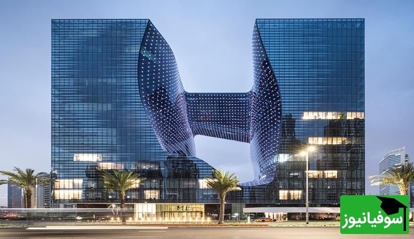 هتل ME Dubai اثری خیره‌کننده از معمار مشهور زاها حدید واقع در قلب دبی/ شاهکاری بینظیر با الهام از تغییرات اقلیمی و آب شدن یخ‌های قطبی🤩