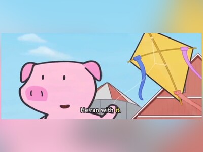 (ویدئو) داستان کوتاه انگلیسی «بچه خوک و بادبادک» با زیرنویس فارسی/ یادگیری آسان اصطلاحات خاص