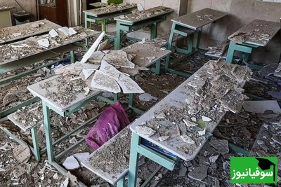 تصویری که قلب‌ها را لرزاند؛ نقاشی سالم مانده زیر آوار مدرسه میناب