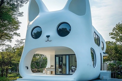 خلاقیت خنده دار اوستا بنا برای احداث خانه هایی با الهام از دنیای حیوانات/ 10 ساختمان افسانه ای به شکل اژدها، خرچنگ، گربه و...