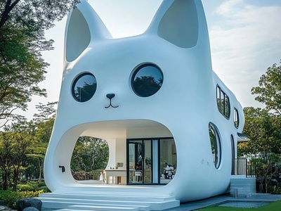 خلاقیت خنده دار اوستا بنا برای احداث خانه هایی با الهام از دنیای حیوانات/ 10 ساختمان افسانه ای به شکل اژدها، خرچنگ، گربه و...