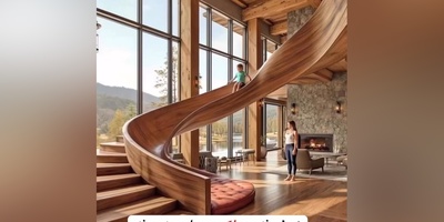 خلاقیت معمار که همه دوبلکس‌ها رو متحول کرد / هر خانه دوبلکسی باید این سرسره رو داشته باشه