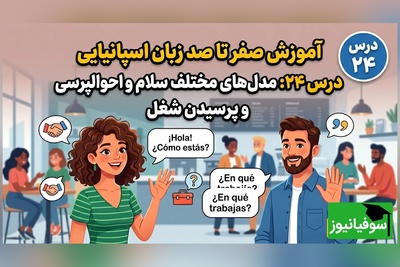 آموزش رایگان صفر تا صد زبان اسپانیایی؛ درس بیست‌و چهارم: مدل‌های مختلف سلام و احوالپرسی و پرسیدن شغل