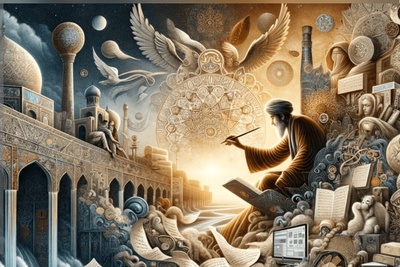 قابی نوستالژی از دو چهره بزرگ ادبیات کلاسیک ایران در کنار یکدیگر/ ملک‌الشعرای بهار و بدیع‌الزمان فروزان‌فر