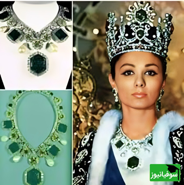 گردنبند زمرد و الماس