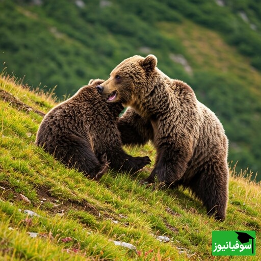 ویدئوی حیات وحش روز | خرس‌های قهوه‌ای سوادکوه چه شیطونی‌هایی می‌کنن!/ از بازی تا کشتی در طبیعت