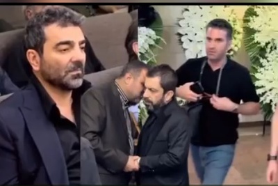 نگاهی به حضور کمدین‌ها در مراسم ختم پدر عباس جمشیدی‌فر؛ از هوتن شکیبا، بهنام تشکر و... تا تاج گل اعیانی رضا عطاران و مجید صالحی برای تسلیت و همدردی+فیلم