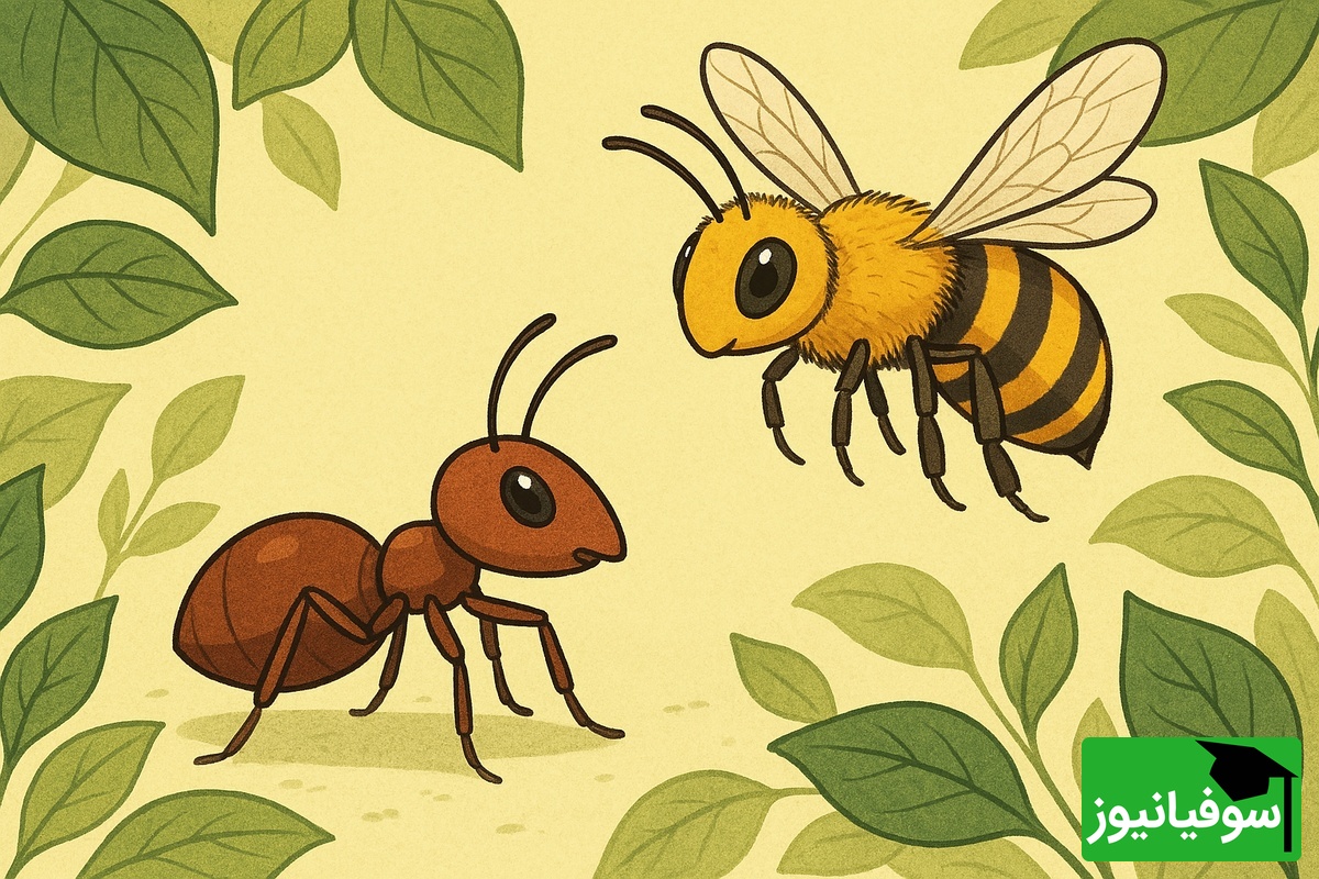 اگه نابغه‌ای، معمای زنبور و مورچه رو تو 30 ثانیه حل کن! 🐝🐜