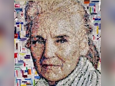 ویدیو/ خلاقیت بی‌نظیر یک هنرمند در رسم چهره‌ای بی‌عیب و نقص با استفاده از داروهای رنگارنگ