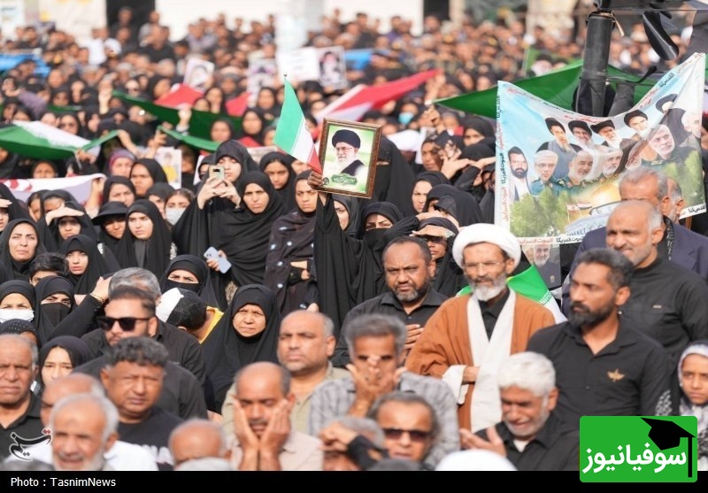 مراسم تشییع دانش آموزان مینابی