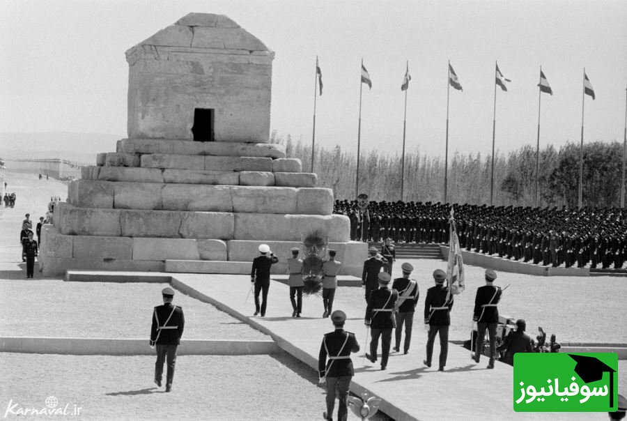 ویدیو/ شاهکاری شبیه‌سازی شده از تصاویر هوایی  جشن‌های 2500 سالۀ تخت‌جمشید با برپایی چادرهای سلطنتی