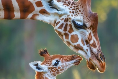 ویدیو | روش شگفت‌انگیز زرافه در آموزش نوزاد تازه‌متولدشده؛ نخستین درس بقا در طبیعت