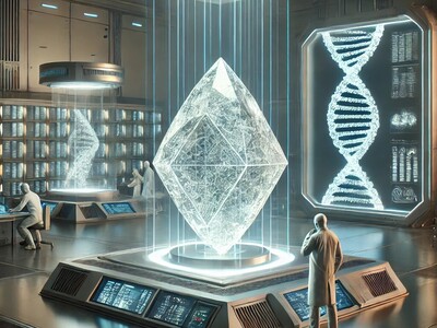 (ویدئو) بلور پنج‌بعدی؛ نوآوری خارق‌العاده دانشمندان برای ثبت دی‌ان‌ای انسان و احیای تمدن بشری حتی پس از انقراض!