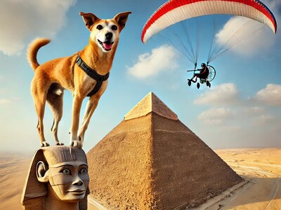 ویدیو/ ماجراجویی جنجالی سگ بی‌خانمان بر فراز هرم بزرگ جیزه که شبکه‌های اجتماعی را به هم ریخت! / از فردا تو محله‌شون میگه بهم بگین "فرعون چهارپای جیزه!"» 😄