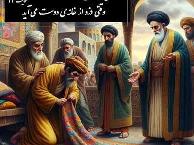 حکایت‌های گلستان سعدی: وقتی دزد از خانه‌ی دوست می‌آید / باب دوم در اخلاق درویشان حکایت شماره 14 + فایل صوتی