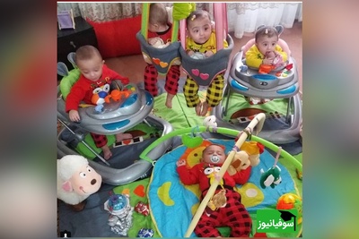 خلاقیت تحسین برانگیز و  خنده دار یک زوج باهوش برای سفارش کالسکه 6قلوهایشان حماسه‌ای آفرید جهانی/ نبینی از دستت رفته😂