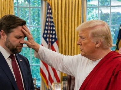 شفای عجیب جی‌دی ونس به دست ترامپ / اعتماد بنفس ترامپ رو یونجه داشت سالی دوبار زعفرون میداد😂