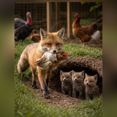 (ویدئو) مستند حیات وحش حیوانات: مادری به سبک روباه برای توله هایش/دزد تویی بقیه ادتو درمیارن