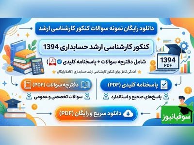 دانلود رایگان نمونه سوالات کنکور کارشناسی ارشد حسابداری سال 1394 + پاسخنامه کلیدی (PDF)
