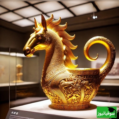 (عکس) شاهکار طلایی ساسانیان/ تکوک زرین اسب 1300 ساله با زیبایی خیره‌کننده در موزه رضا عباسی