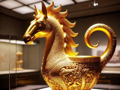 (عکس) شاهکار طلایی ساسانیان/ تکوک زرین اسب 1300 ساله با زیبایی خیره‌کننده در موزه رضا عباسی