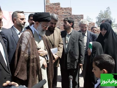 رهبر شهید انقلاب و همدلی تاریخی با مردم بم سال 82 + فیلم/عکس