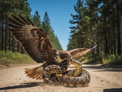 (ویدئو) مستند حیات‌وحش حیوانات؛ ماجرای امروز: نجات غیرمنتظره پادشاه آسمان از مرگ؛ ویدئویی واقعی از نبرد عقاب و مار