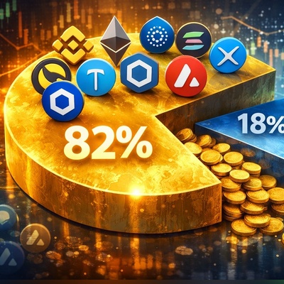 نشانه‌های تغییر فاز بازار کریپتو؛ 10 آلت‌کوین برتر 82٪ ارزش را بلعیدند