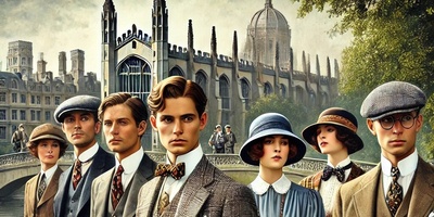 تصویری تاریخی از دانشجویان کمبریج در دهه 1920/ وقتی مد ویکتوریایی دانشگاه را فرا گرفته بود
