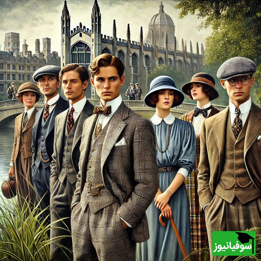 تصویری تاریخی از دانشجویان کمبریج در دهه 1920/ وقتی مد ویکتوریایی دانشگاه را فرا گرفته بود