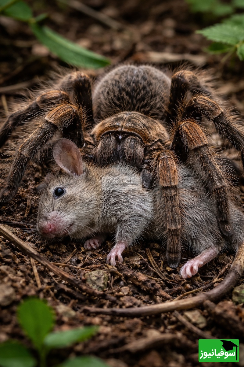 (ویدئو) مستند حیات وحش، راز بقا؛ شکار موش موذی توسط رتیل